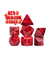 Inclusion Dice - Red Dragon Eggs